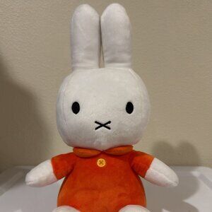 Miffy Plush Orange Dress Dick Bruna Sekiguchi Large 14” with Tag EUC